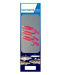 Saltwater Pro 3 Hook Pink Jumbo Hokkai Rigs